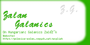 zalan galanics business card